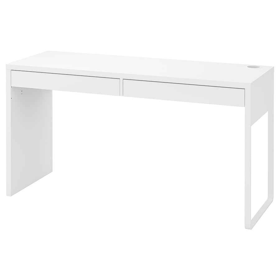 Desk, white, 55 7/8×19 5/8 “