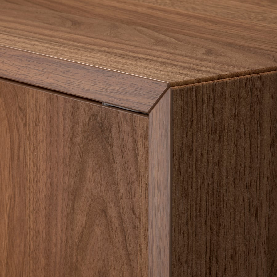 Cabinet with 2 doors and shelf, brown walnut effect, 27 1/2x13 3/4x27 1/2 " - Image 2
